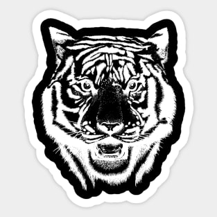 Tiger Face Black Edition Sticker